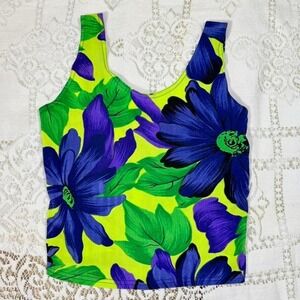 Vintage Pretty Woman Collection Floral Tank Top – Size M (Made in USA)